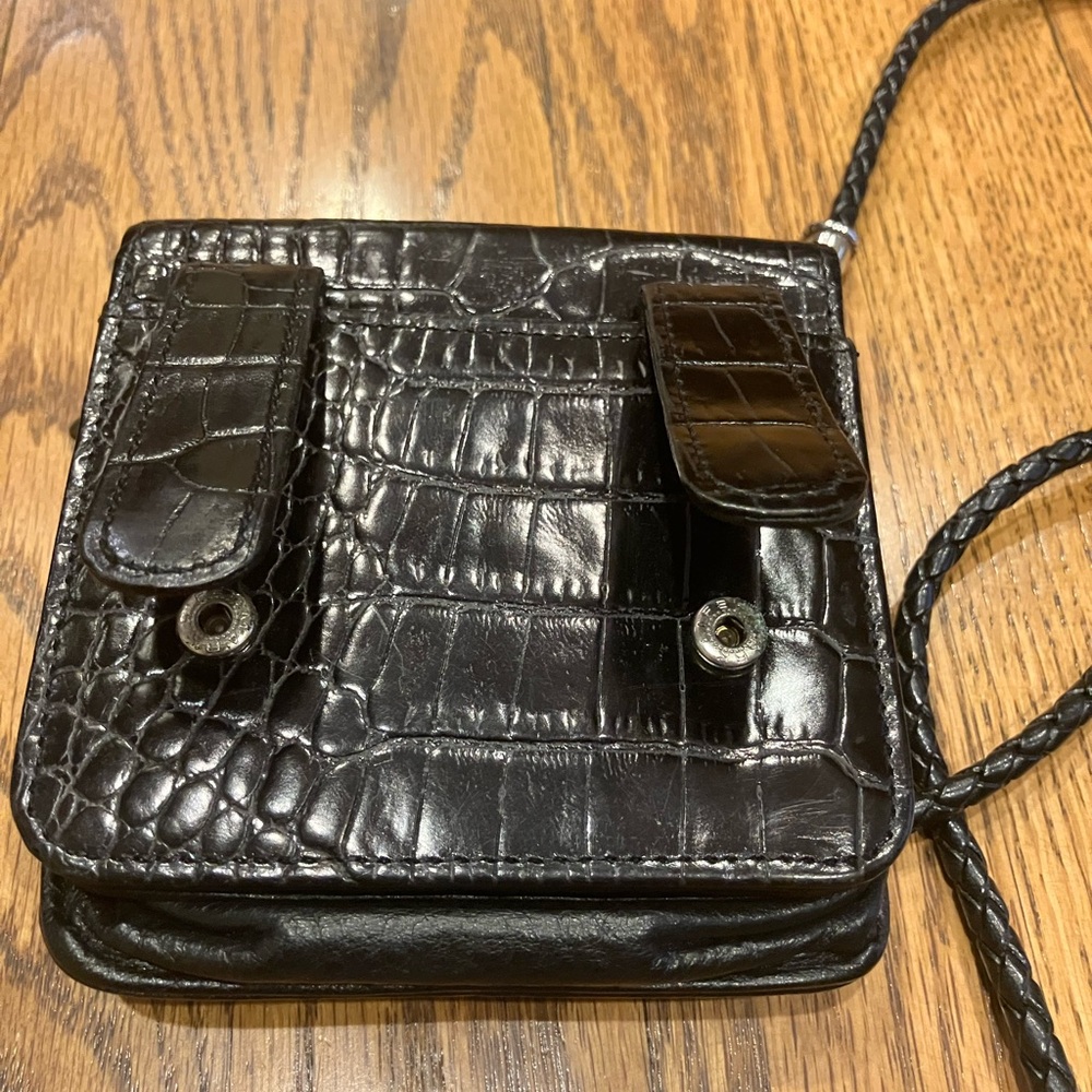 Brighton | Crossbody Wallet Belt Bag Black & Brown - Picture 9 of 10
